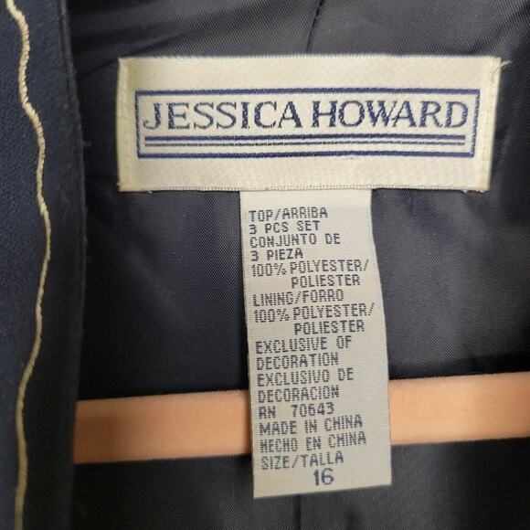 Jessica Howard Open Front Embroidered Detailed Blazer - Picture 4 of 6